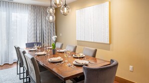 Dining table seats 8
