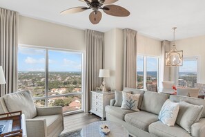 Living Area, Dining Area with a View