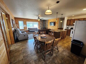 Kitchen with attached living room