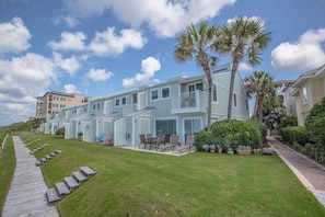 Beach side of Sea Cliffs.  Unit 1 is end unit - close to beach access steps. 