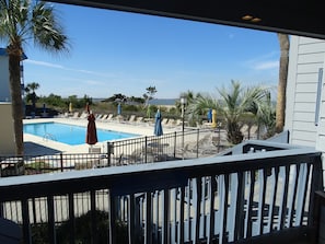 Bay Views - View of the pool and the bay from your own private balcony!