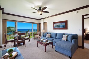 Ocean views from every room including the living room.