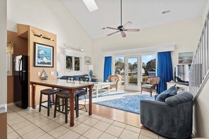 Bright Living Room with Skylight Window