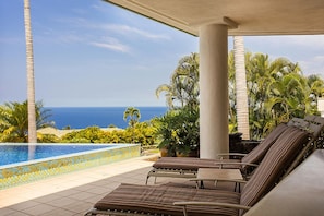 Lounge Pool Side With Ocean Views