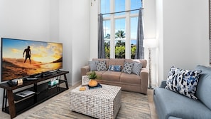 Bright & airy feeling with large floor to ceiling windows