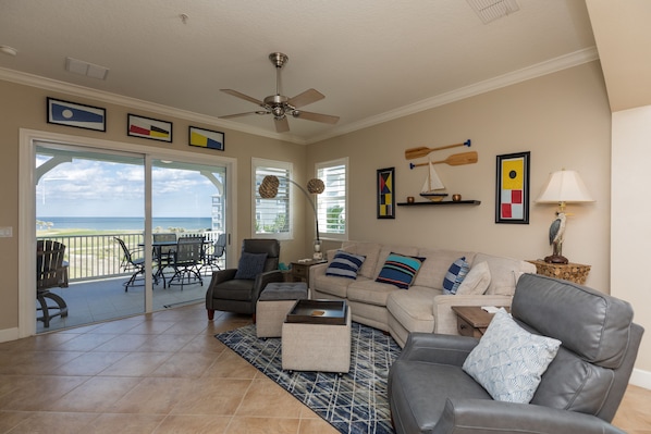 Have a Maritime – 4th Floor Corner Condo with Golf & Ocean Views at Cinnamon Beach