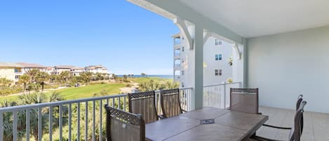 Huge Balcony with Golf and Ocean Views