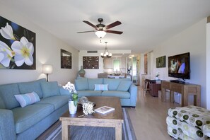 Oversized Living Area with Ocean and Golf Course View