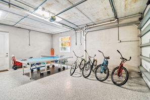 Sports Area with Table Tennis, Bikes, and Beach Essentials