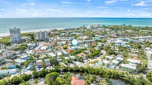 Aerial View of unit.  The Gulf and Siesta Key Beach.