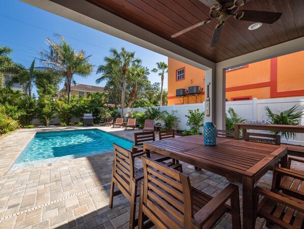 Private Cabana Seating Area near Pool