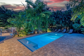 Twilight Retreat by the Poolside Lounge