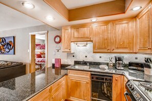 Kitchen, door to optional second bedroom