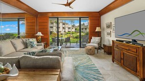 Poipu Kapili Resort #18 - Living Room & Lanai - Parrish Kauai