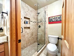 Renovated Bathroom with rain shower.