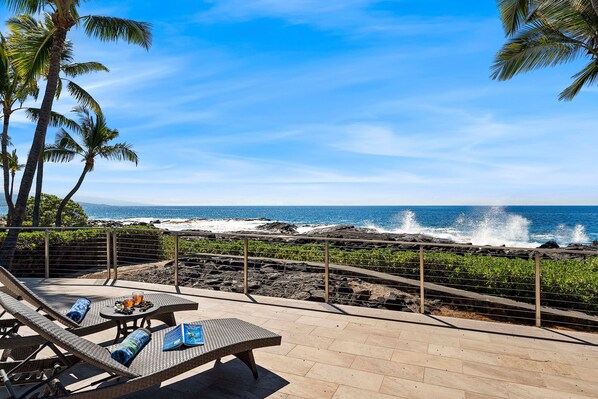 Ocean Front Villa featuring popular, island comfort, furnishings with unobstructed ocean views.