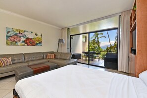 Murphy bed in living room.