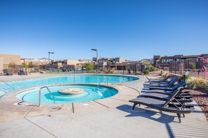 Amenity 1 Hot Tub - Relax in the oversized community hot tub that is open and heated year-round.