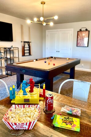 Upstairs Game Room and Pool Table