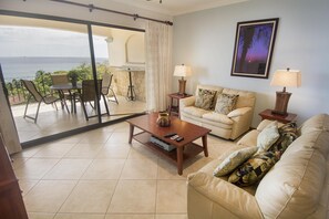 Living area with amazing ocean views