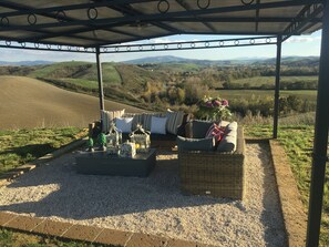 Landschaft, Blumentopf, Boden, Schatten, Tisch Im Freien, Garten, Landscaping, Gartenmöbel, Garten, Zimmerpflanze