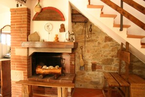 Hearth, Masonry Oven, Fireplace, Room, Brick, Interior Design, Furniture, Living Room, Kitchen Appliance