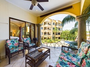 Terrace with pool view
