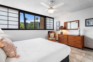 view of the bedroom in our Kona Hawai'i vacation rental