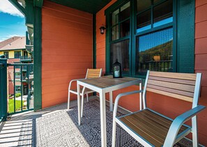 Enjoy your private deck and gaze out at the mountains and take in the fresh air