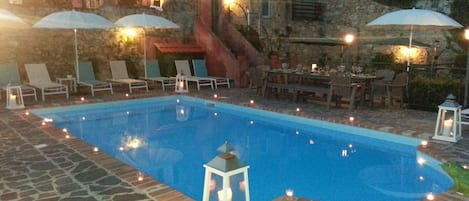 Choreography of a dinner by the pool