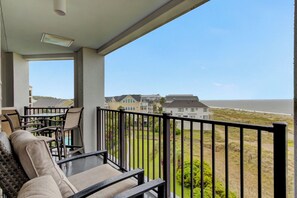 Stunning beachfront views from the balcony.