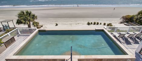 Private pool with panoramic ocean views.