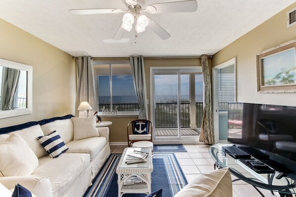 Living Room and Balcony with Ocean View