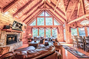 Indoors, Fireplace, Hardwood, Stained Wood, Furniture