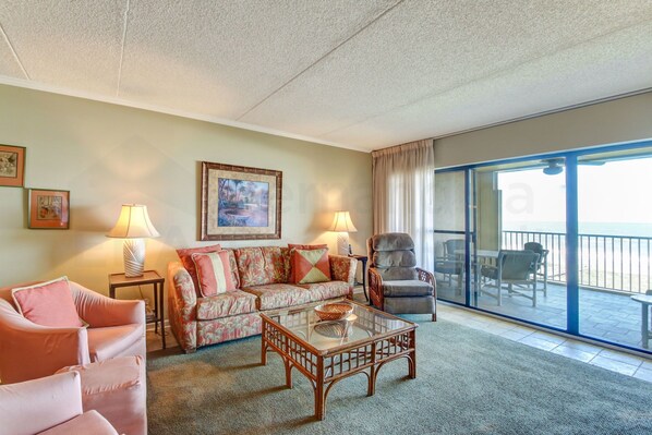 Living Room and Balcony with Ocean View