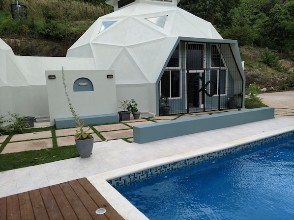 View of Villa from pool deck.