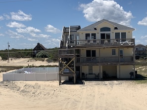 Front view looking west