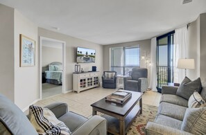 Bright and chic living area.