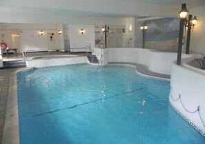 Heated swimming pool on holiday site