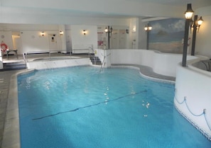 Heated swimming pool on holiday site