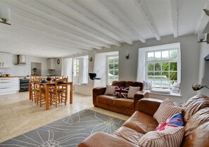 Open plan living room with great views