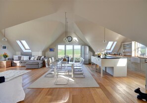 Kitchen, living room and dining area