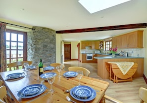 Dining area and kitchen