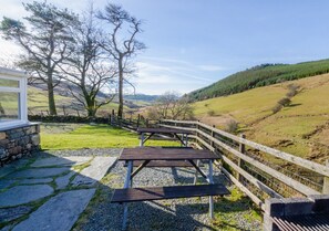 Outside seating area with view