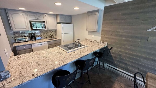 Kitchen with barstools