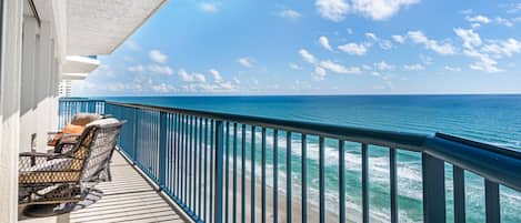 Direct, oceanfront balcony