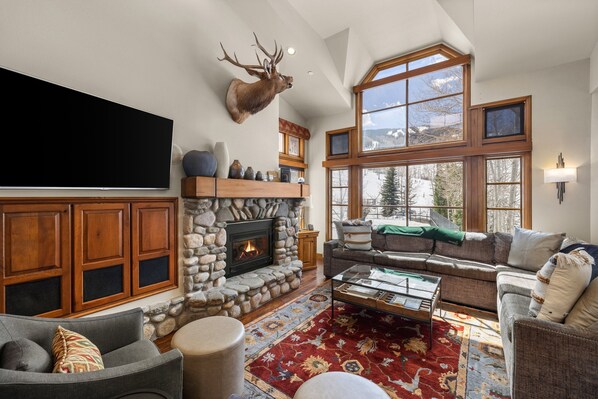 Furniture, Indoors, Living Room, Home Decor, Fireplace