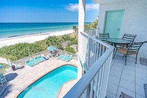Beach side heated pool