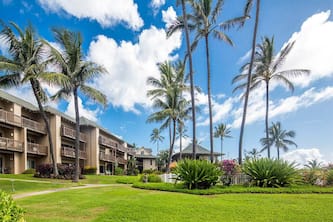 Easy Kauai Living! Lanai to Lawn, Full Kitchen, WiFi, Ceiling Fans–Kaha Lani 102