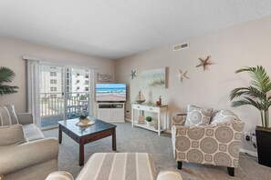 Living room with flat screen TV